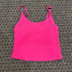 Pink Ribbed Women's Top